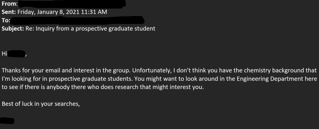 how to email a PhD supervisor email and why PhD applications get rejected