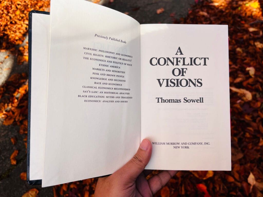 a conflict of visions by thomas sowell book cover
