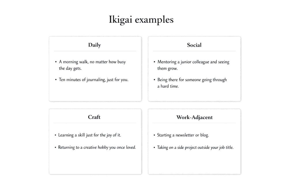 ikigai meaning examples of ikigai