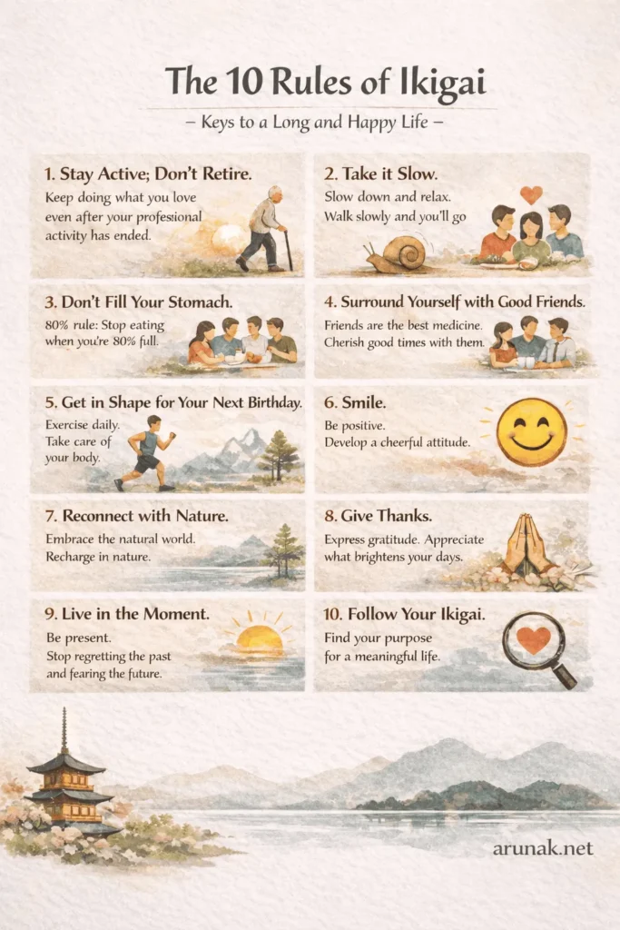 ikigai by garcia and miralles 10 rules of ikigai