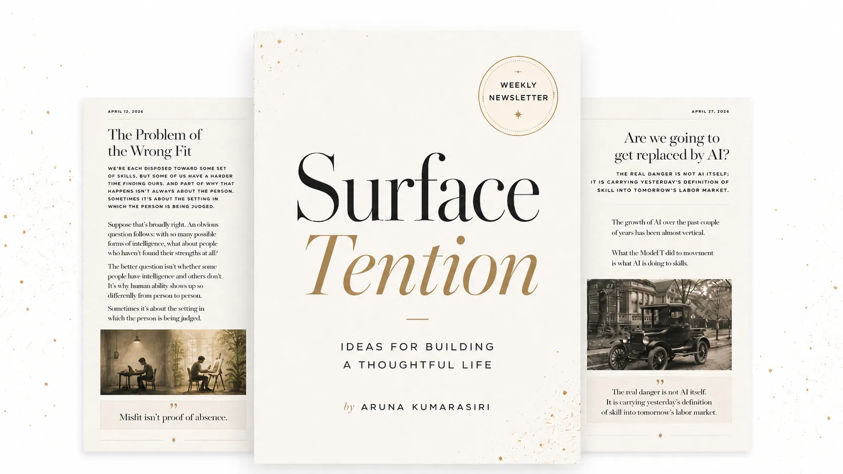 surface tention newsletter build a meaningful life