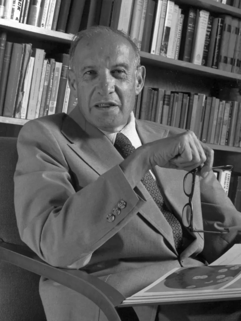 Black-and-white portrait of Peter F. Drucker, accompanying the competence trap story.