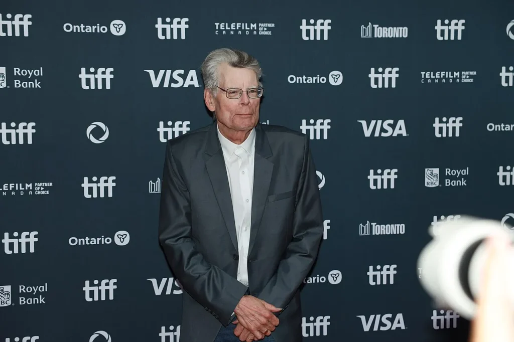 Stephen King, author, at the 2024 Toronto International Film Festival (TIFF) for the movie The Life of Chuck, , accompanying The Mooring Line’s story about returning to a writing routine.