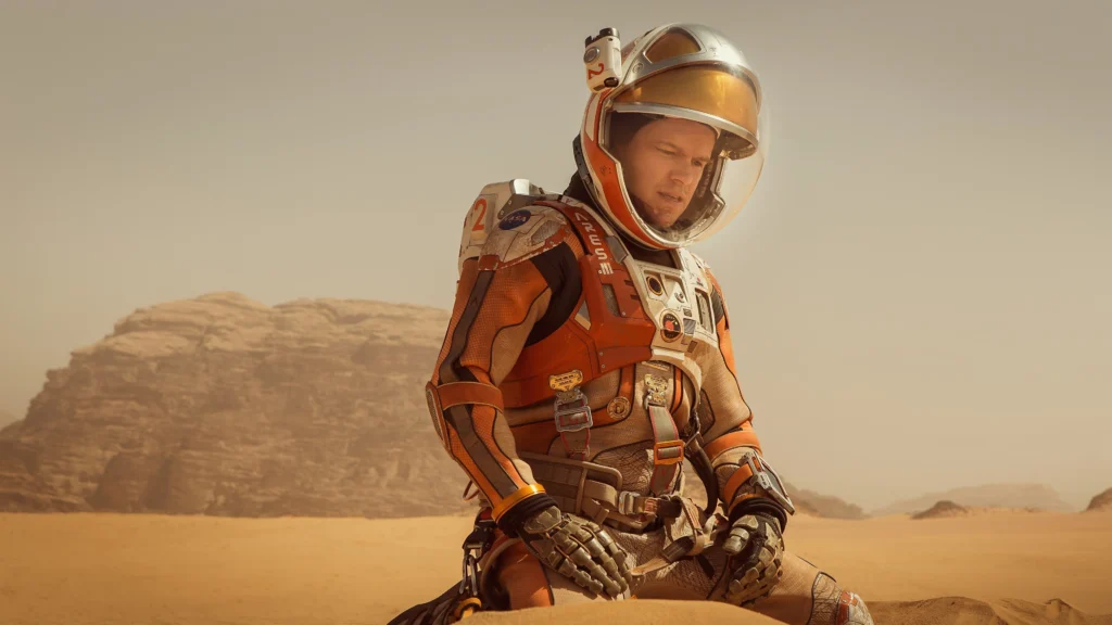 Matt Damon as Mark Watney in The Martian
